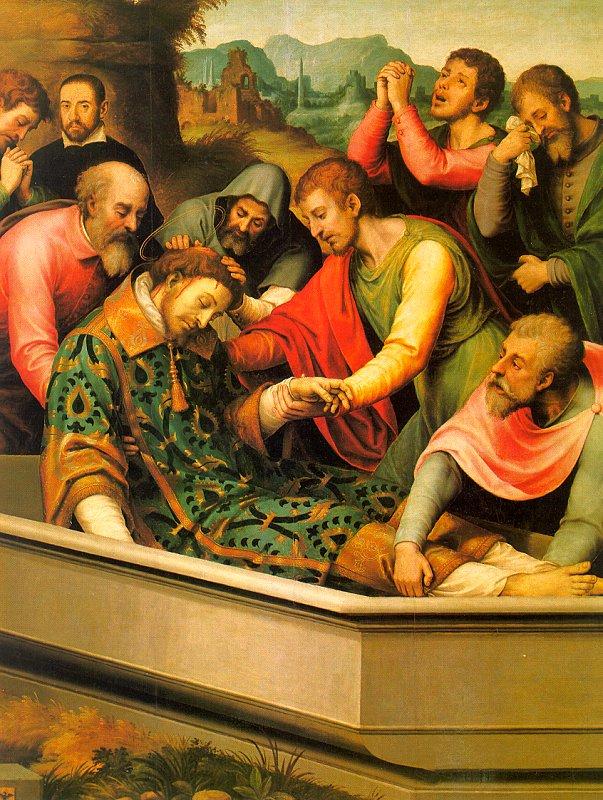 Juan de Juanes The Burial of St.Stephen oil painting image